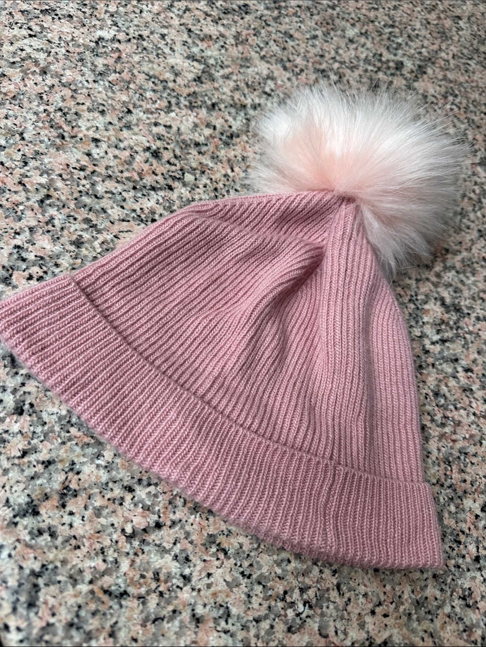 Crewcuts Soft Pink Knit Pom Hat